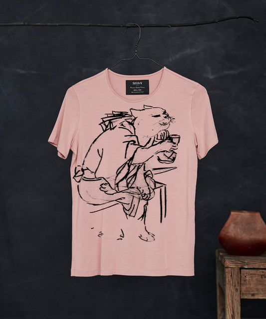 Unknown artist sketch no.55 light pink t-shirt woman