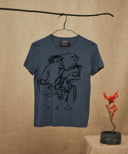 Unknown artist sketch no. 55 dark cool gray t-shirt woman