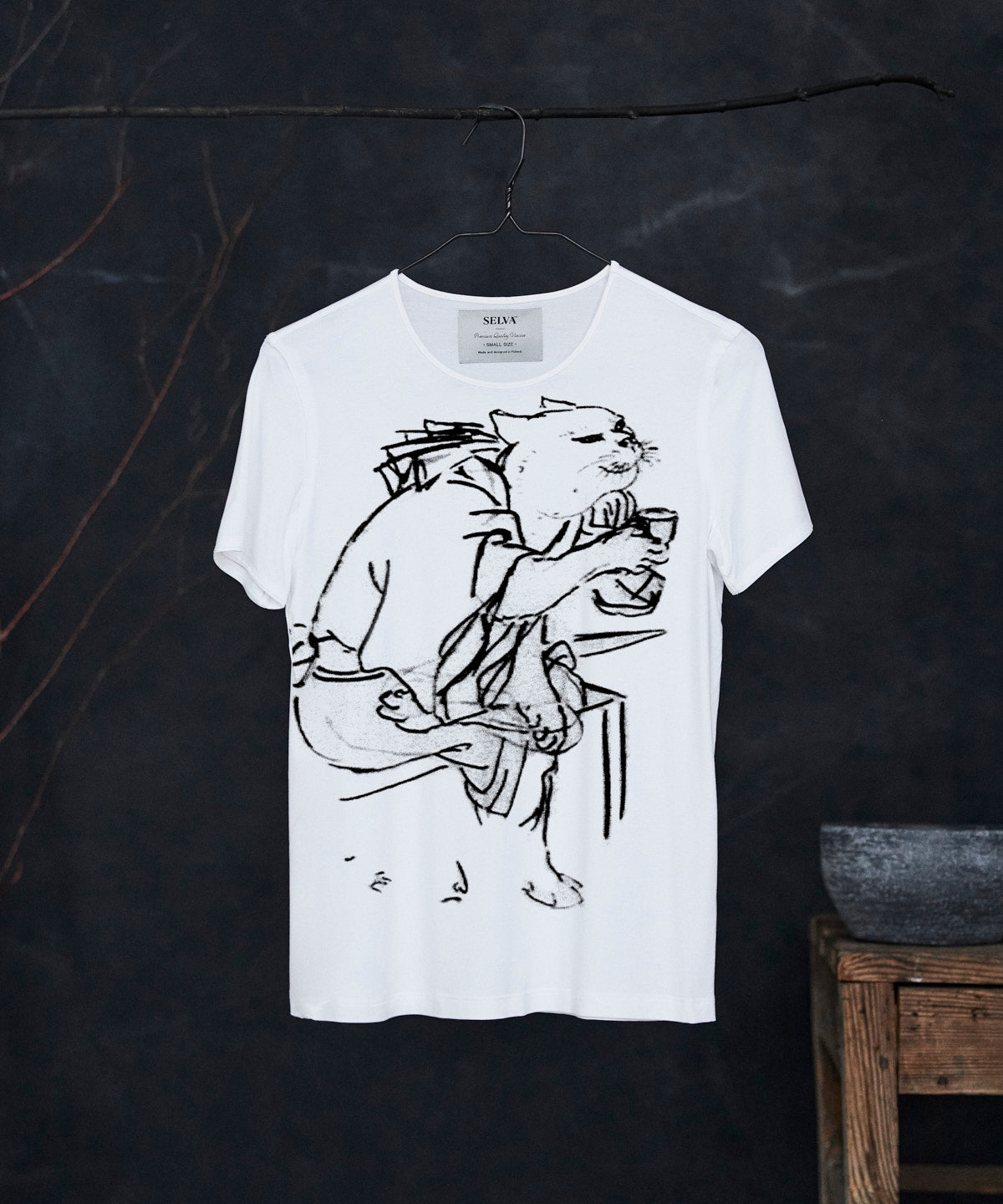 Unknown artist sketch no. 55 white t-shirt woman