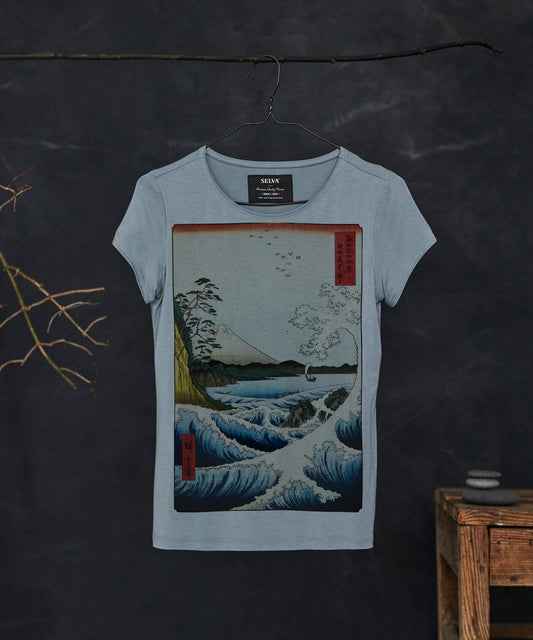 Koszulka damska - Utagawa Hiroshige No. 69 - Storm Cloud