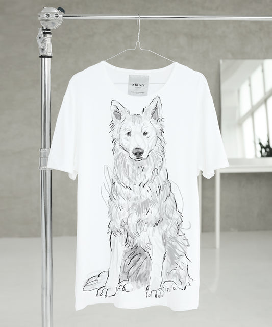 White Swiss Shepherd No. 2 Men's White T-Shirt