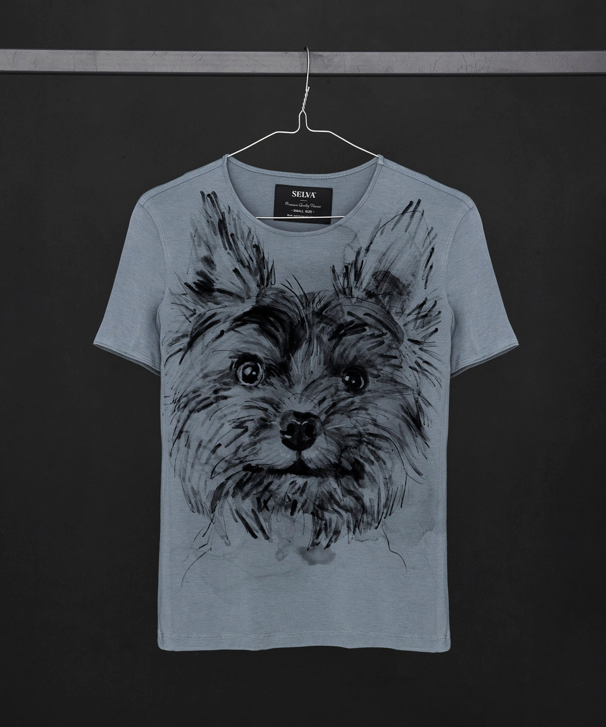 Koszulka damska - Yorkshire Terrier - wzór 2 - Storm Cloud
