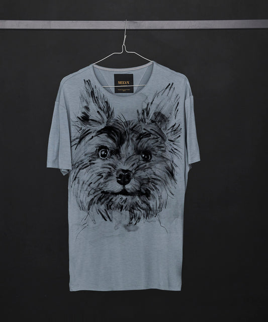 Koszulka męska - Yorkshire Terrier - wzór 2 - Storm Cloud