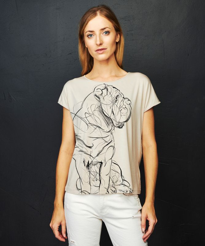 Neapolitan mastiff hummus t-shirt woman