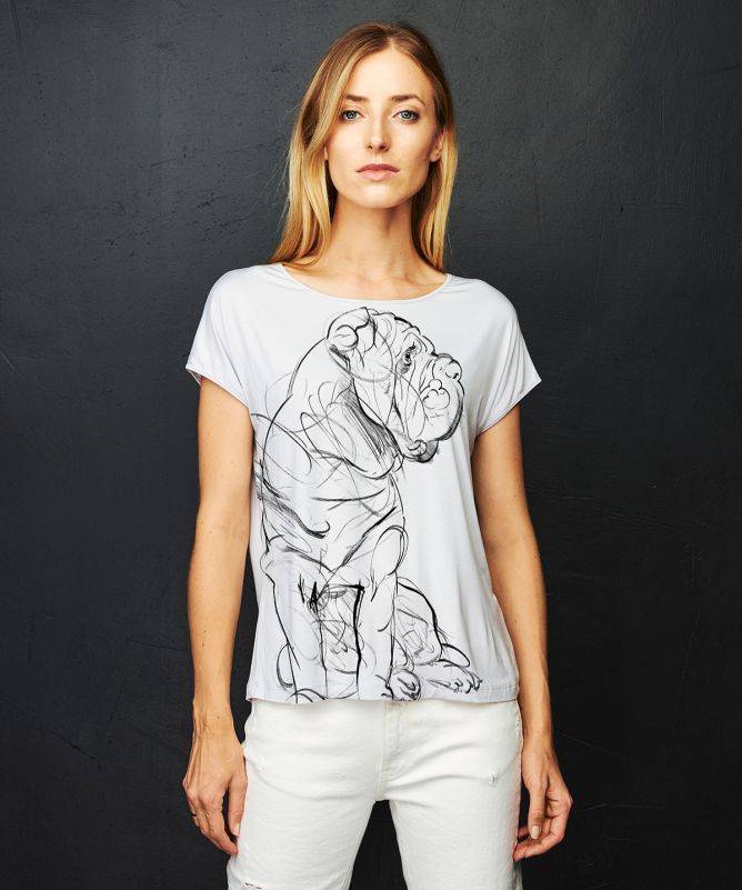 Neapolitan mastiff hoar t-shirt woman