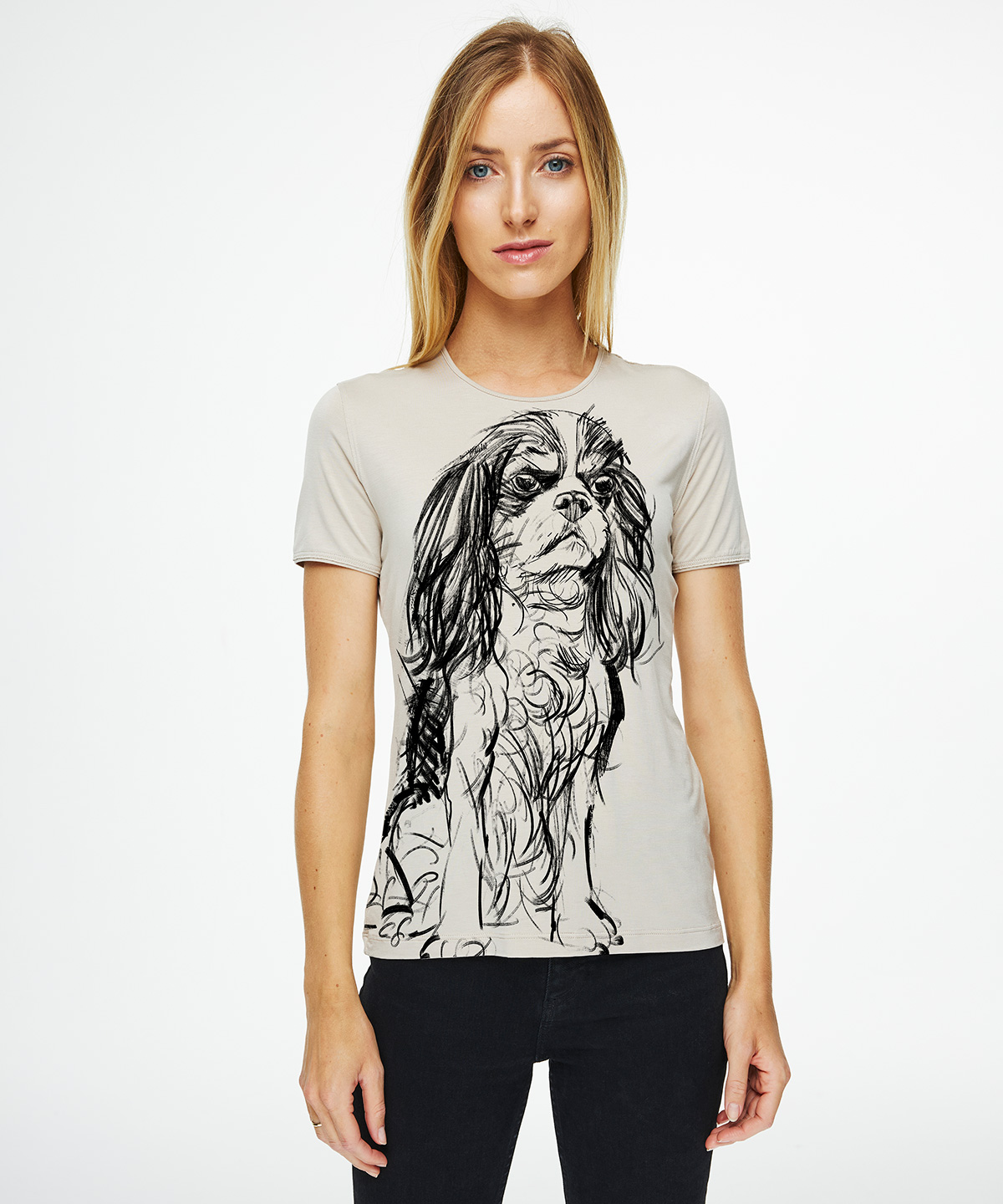 Cavalier hummus t-shirt woman