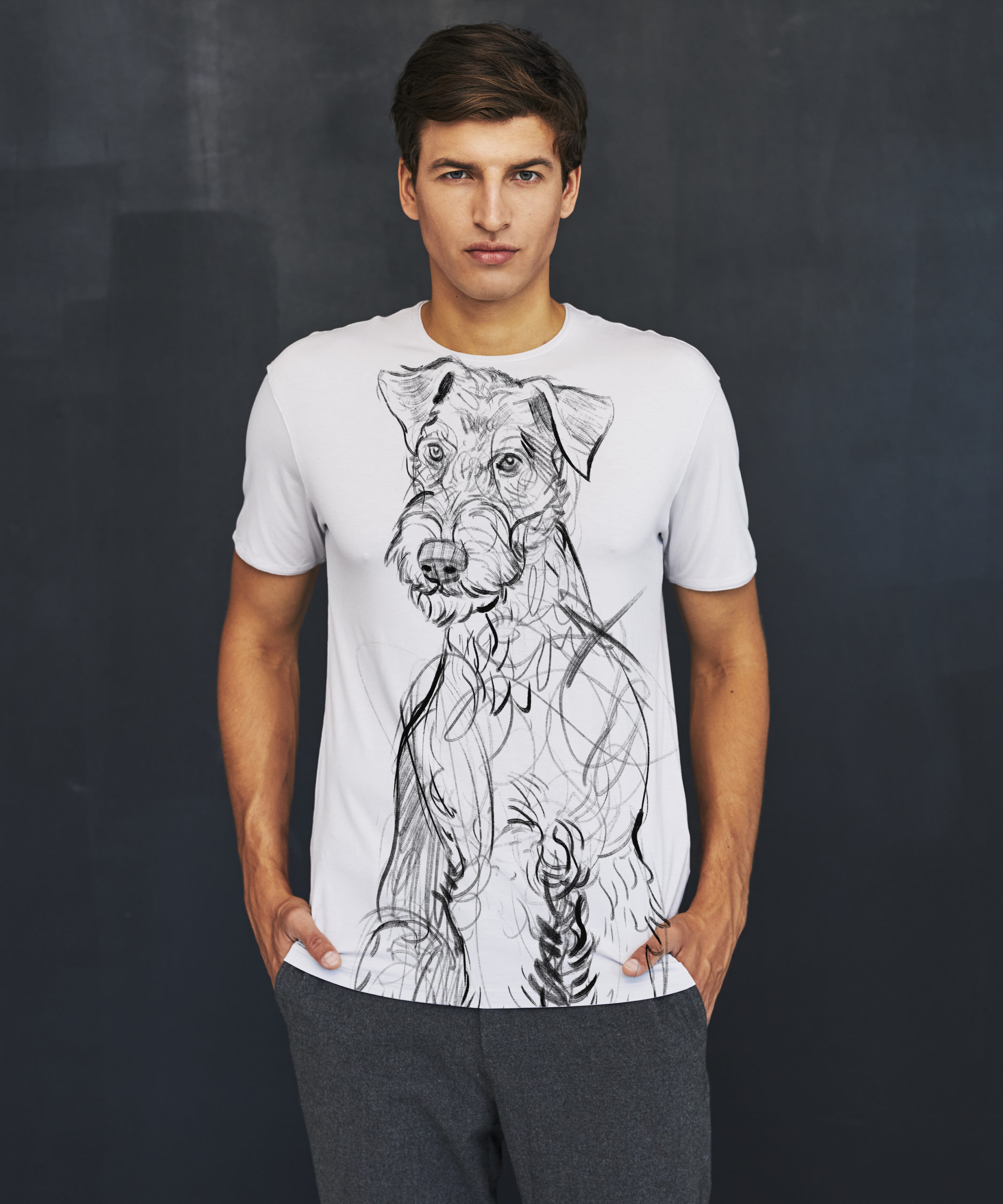 Airedale Terrier hoar t-shirt MAN