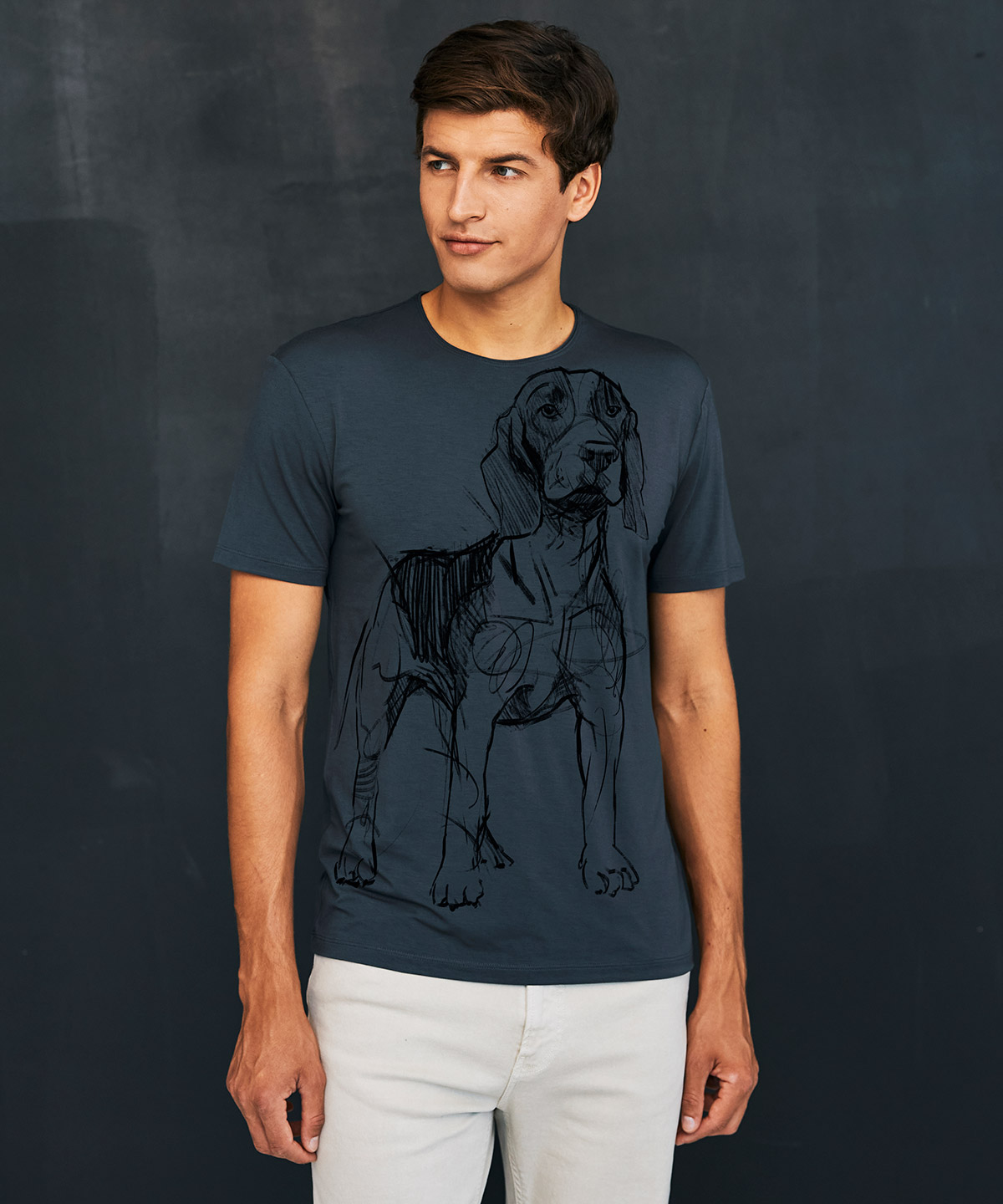 Beagle dark cool gray t-shirt MAN