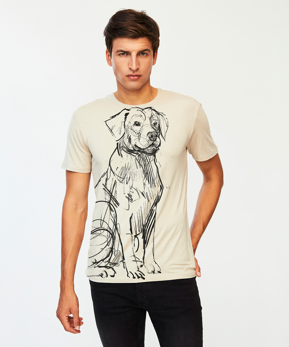 Labrador retriever hummus t-shirt MAN