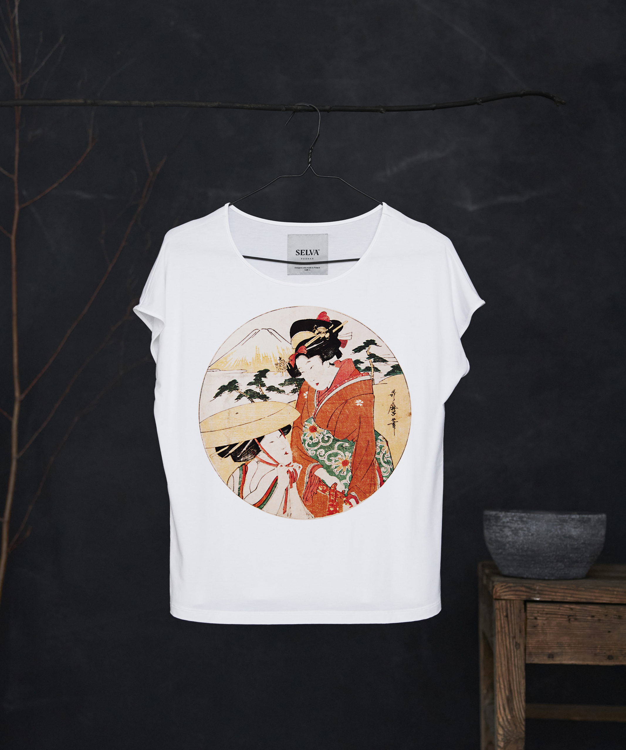 Utamaro geisha no.1 white t-shirt woman