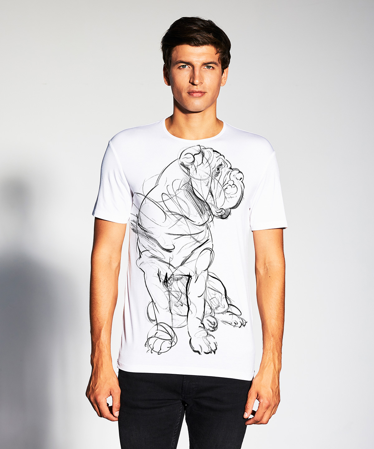 Neopolitan mastiff white t-shirt MAN