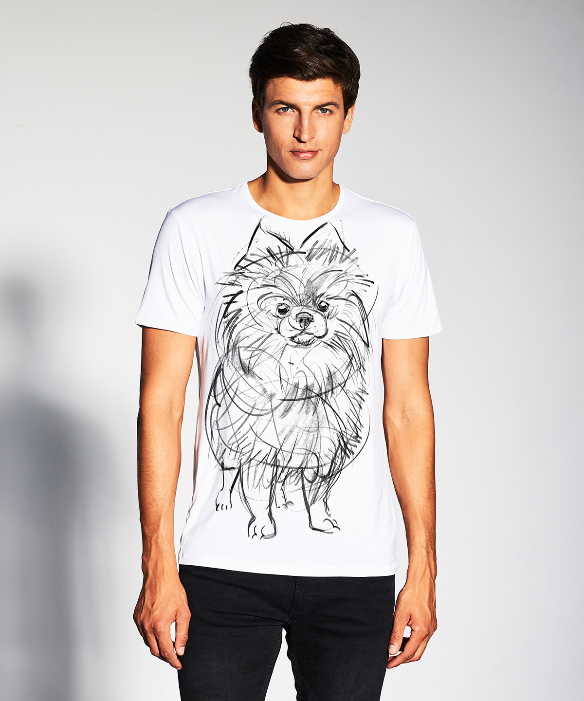 Pomeranian white t-shirt MAN