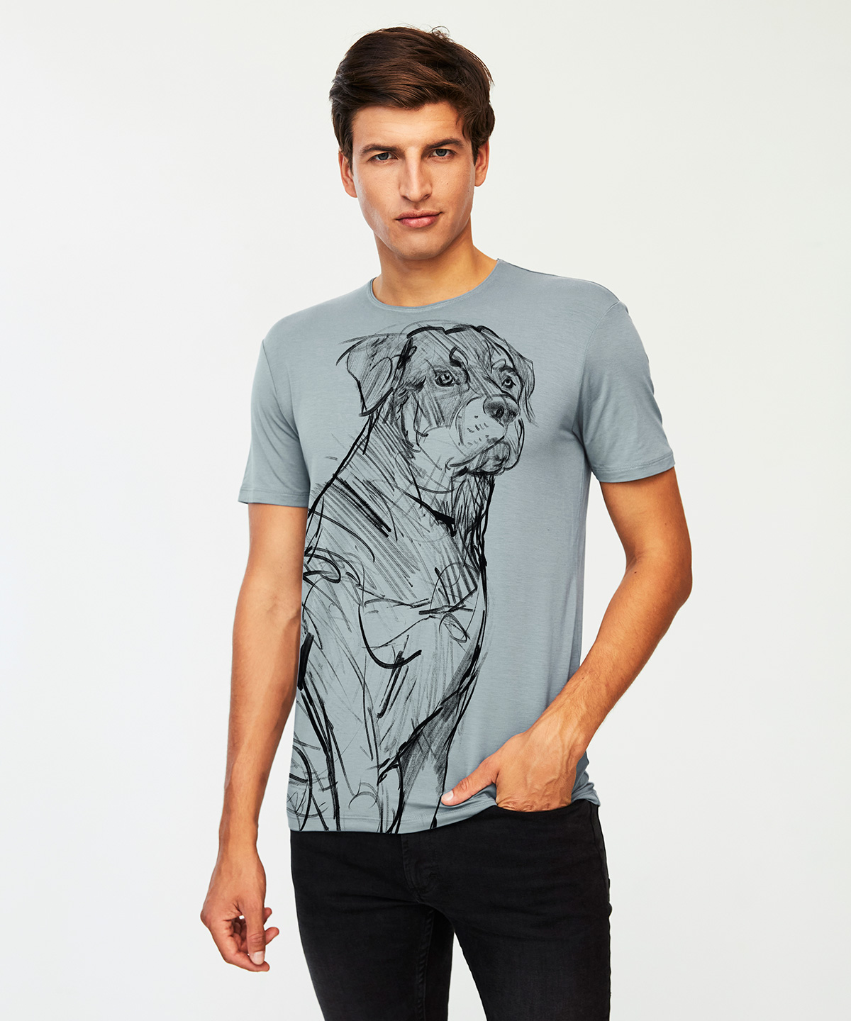 Rottweiler storm cloud t-shirt MAN
