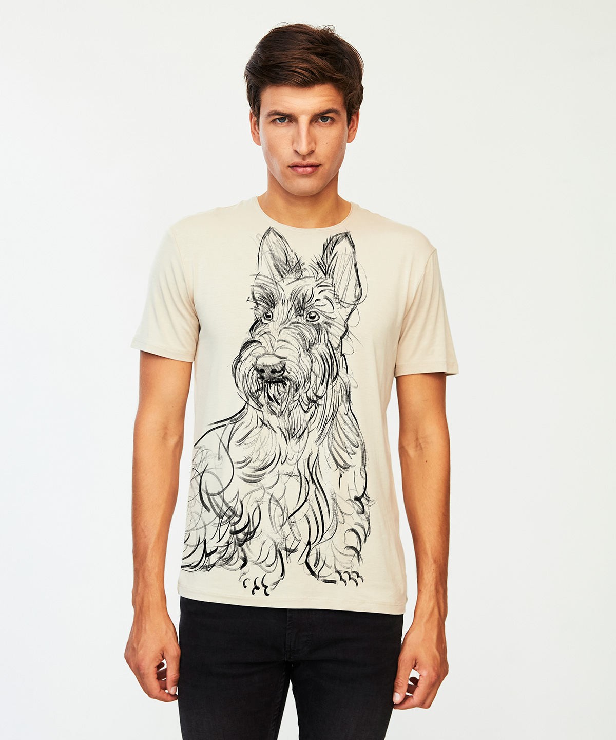 Scottish Terrier hummus t-shirt MAN