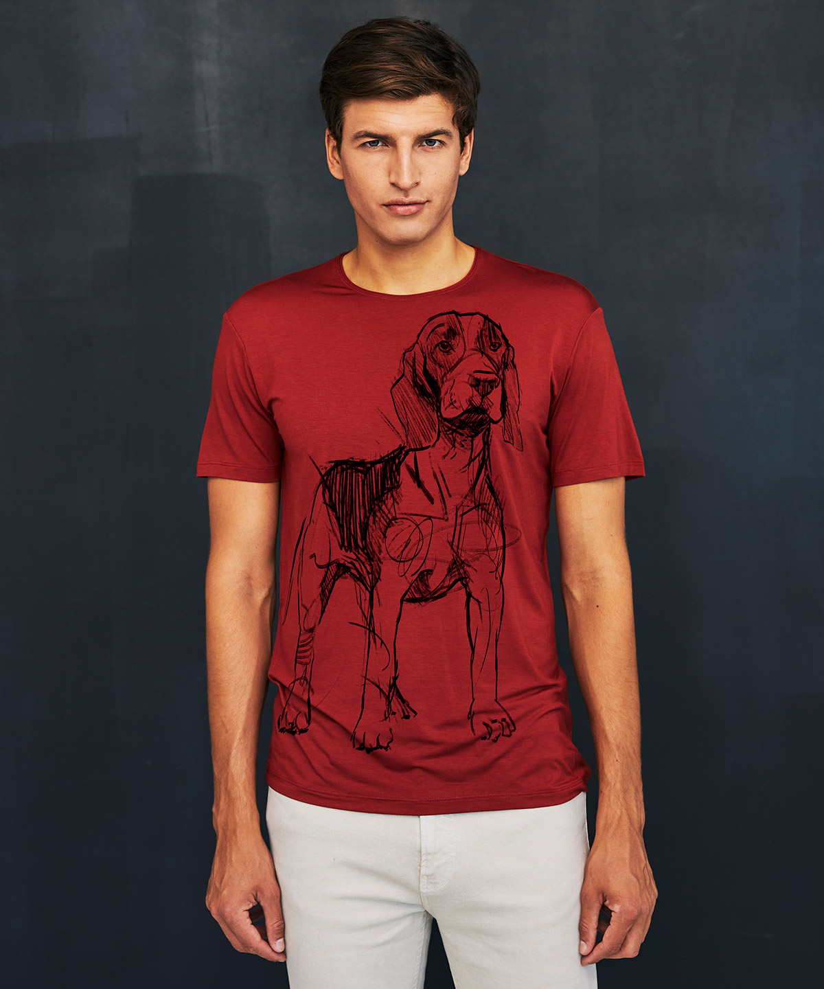 Beagle marsala t-shirt MAN