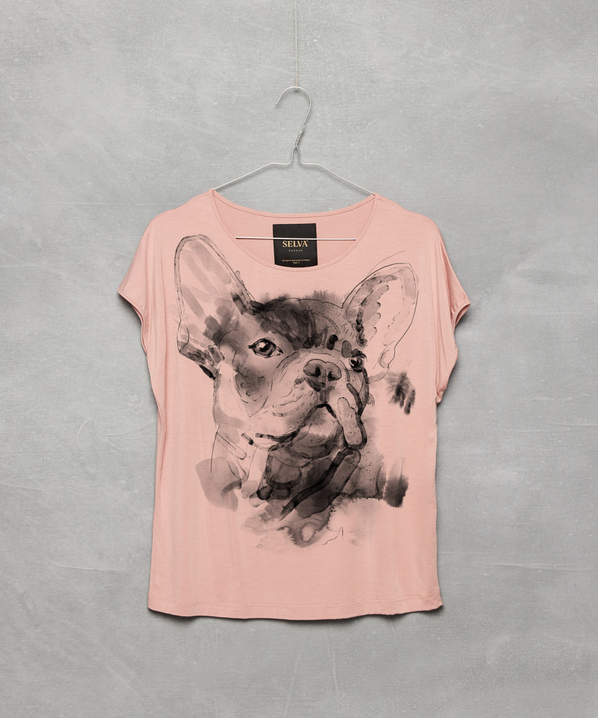 French bulldog no.2 light pink t-shirt woman