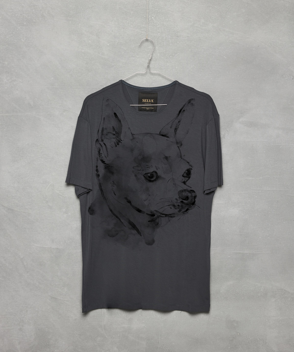 Chihuahua dark cool gray t-shirt MAN