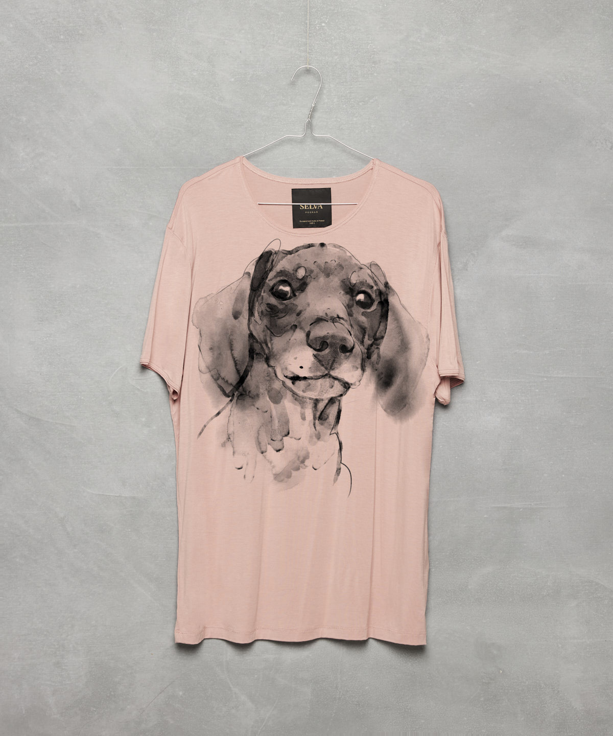 Dachshund no.3 light pink t-shirt MAN