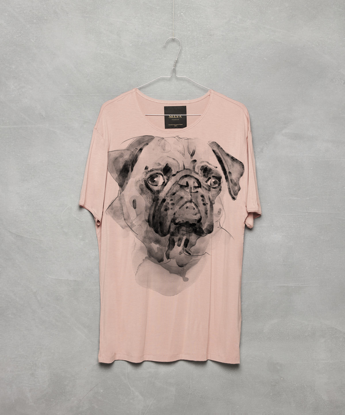 Pug light pink t-shirt MAN