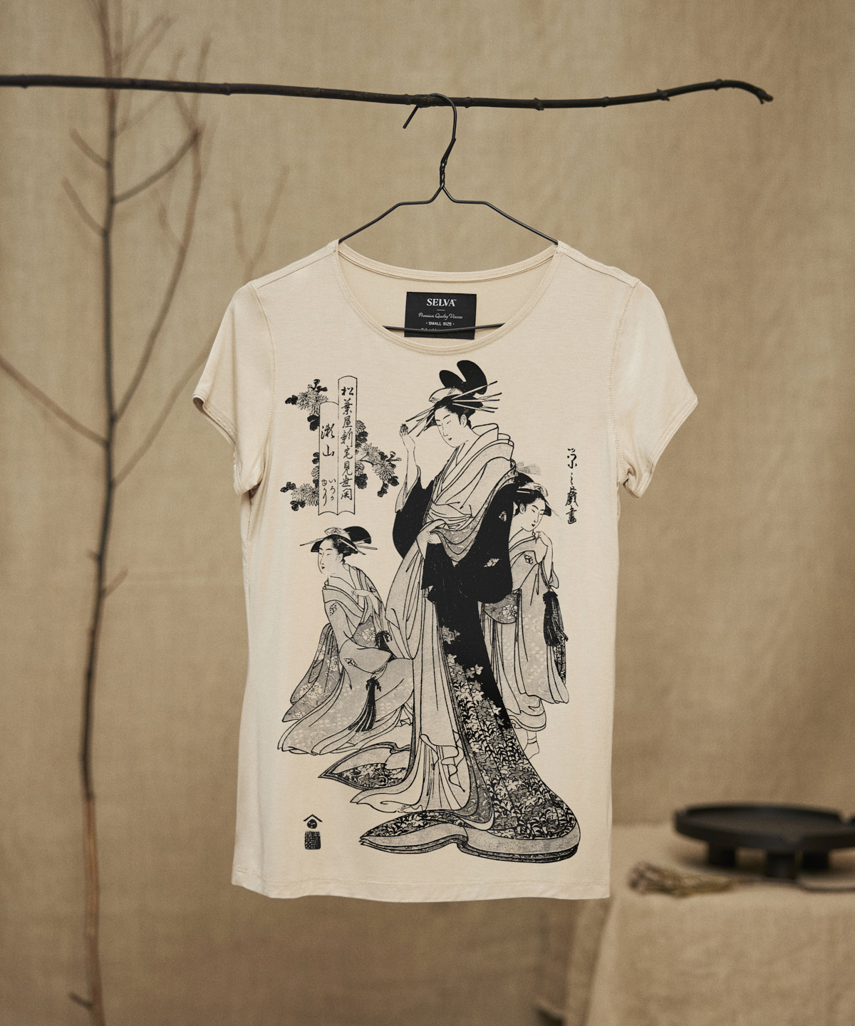 Chobunsai Eishi no.65 hummus t-shirt woman