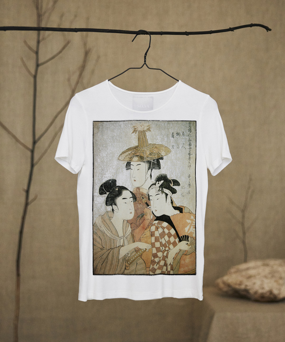 Kitagawa Utamaro no.74 white t-shirt woman