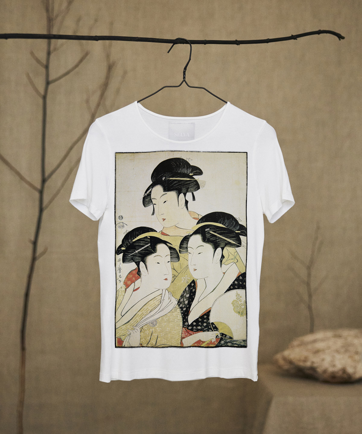 Kitagawa Utamaro no.68 white t-shirt woman