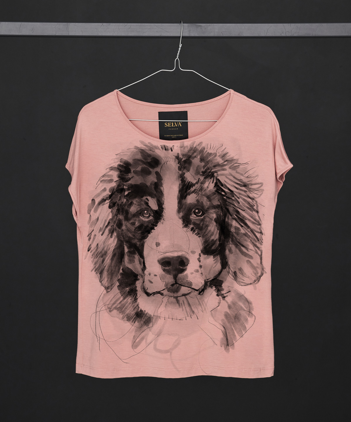 Bernese Mountain Dog no.2 light pink t-shirt woman