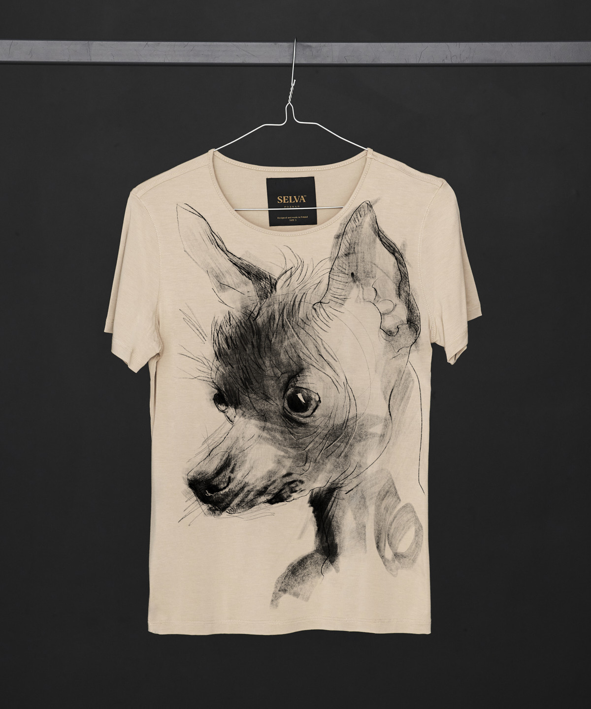 Chinese Crested Dog hummus t-shirt woman
