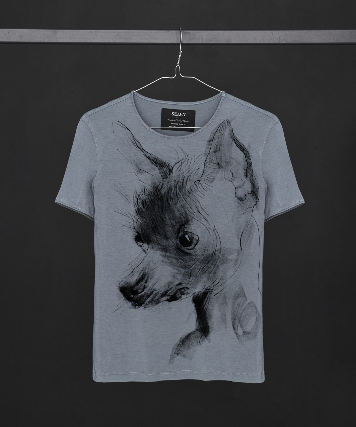 Chinese Crested Dog storm cloud t-shirt woman
