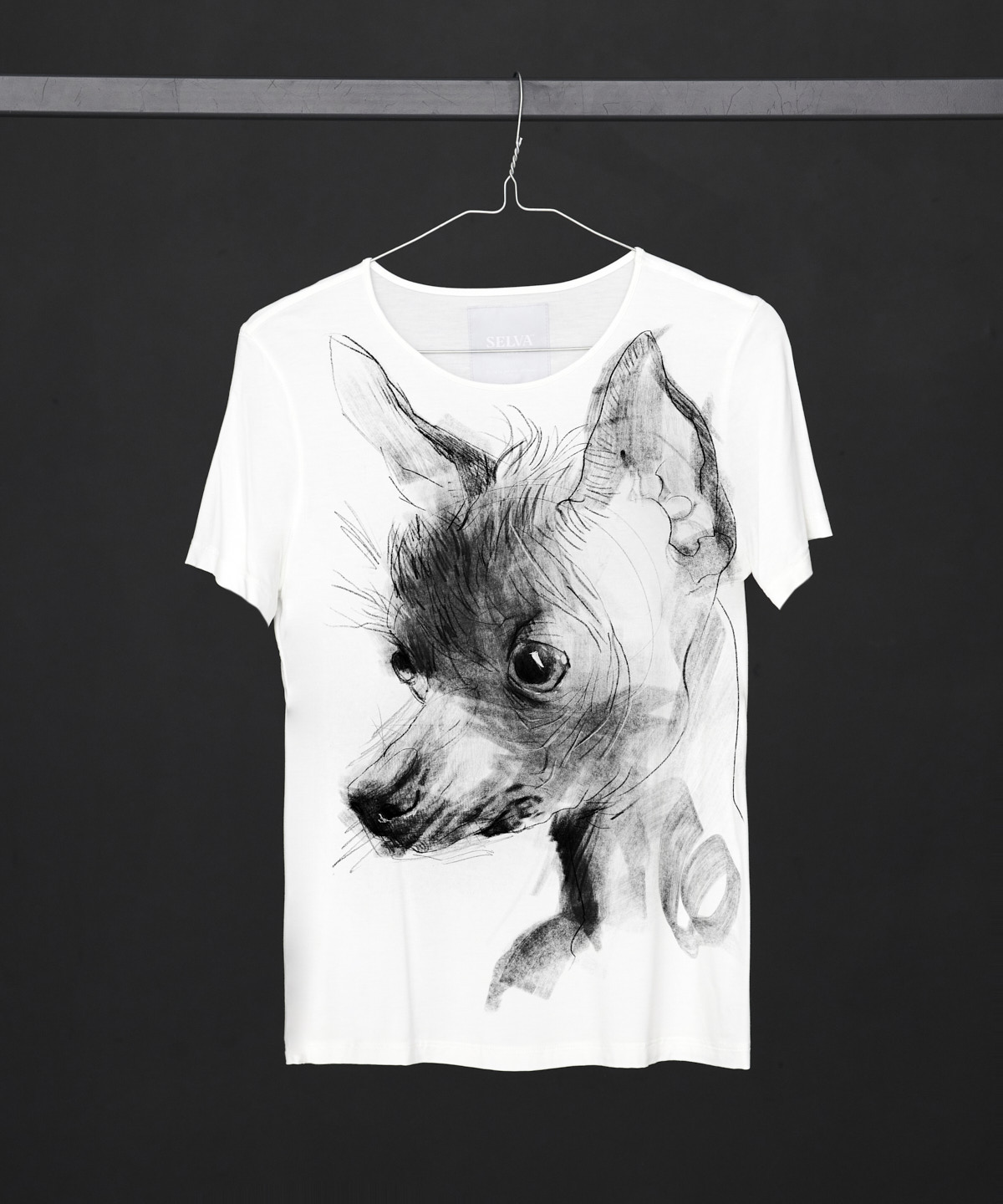 Chinese Crested Dog white t-shirt woman