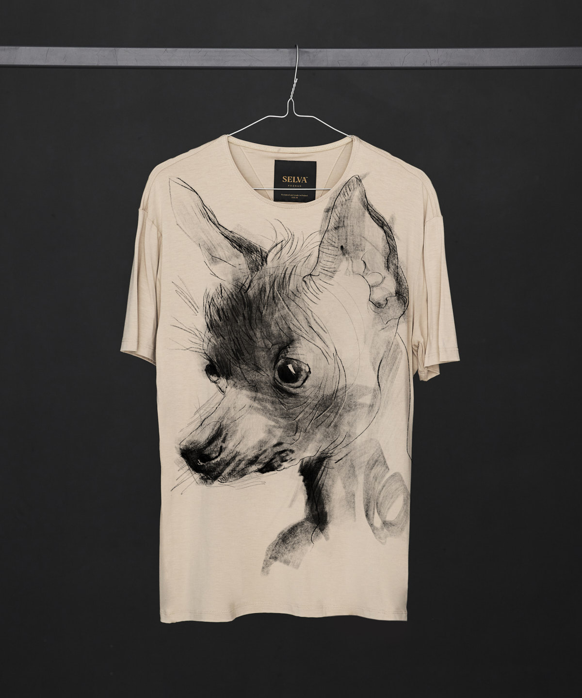 Chinese Crested Dog hummus t-shirt MAN