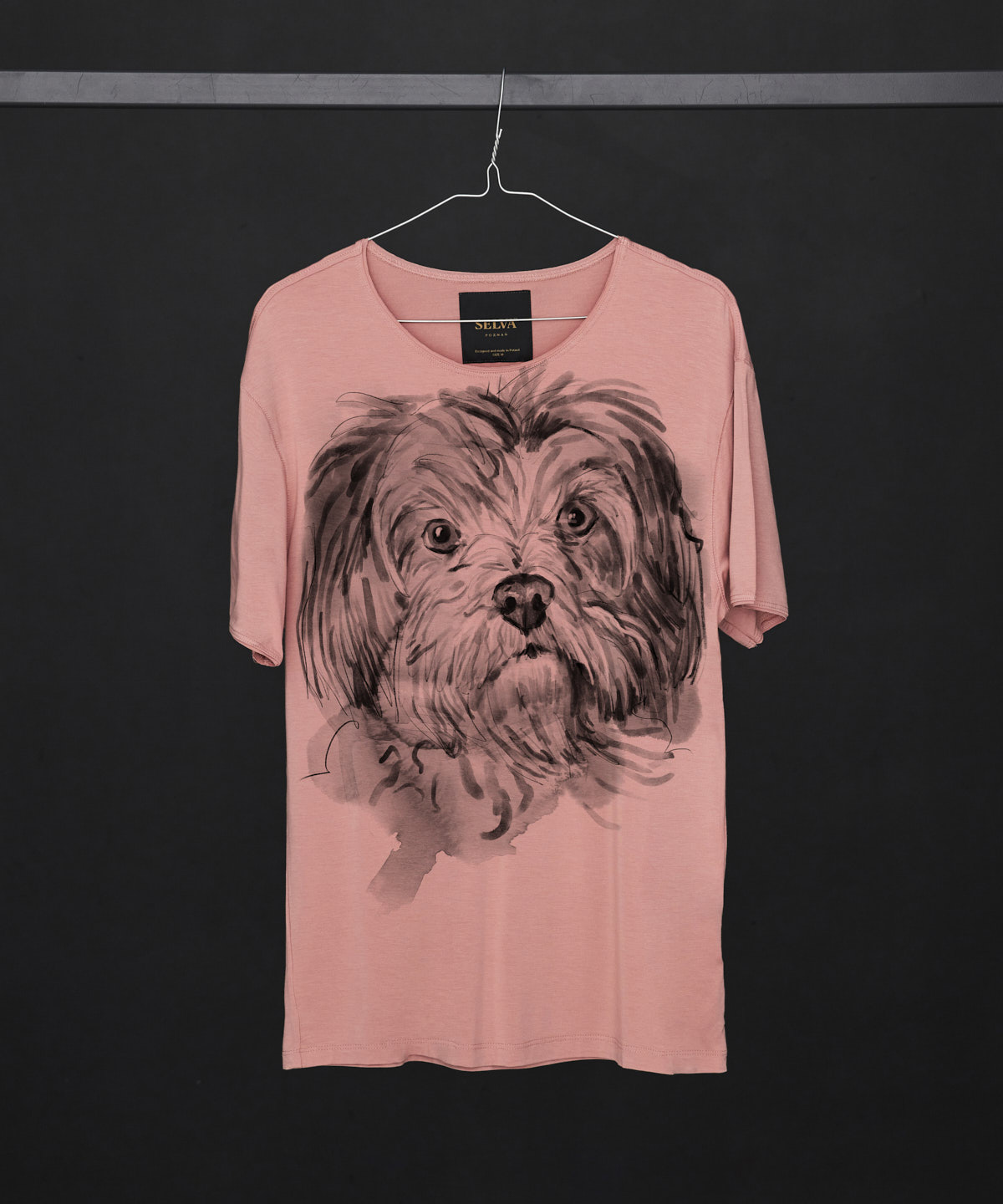 Maltese Dog light pink t-shirt MAN