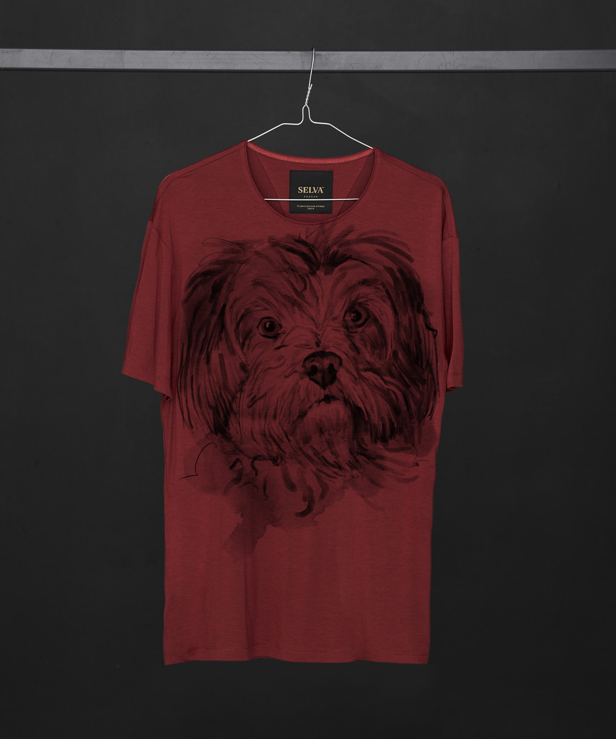 Maltese Dog marsala t-shirt MAN