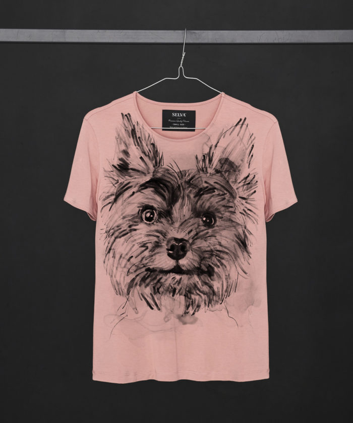 Yorkshire Terrier light pink t-shirt woman