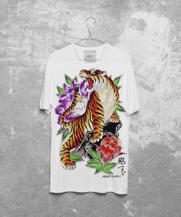 Tiger white t-shirt men