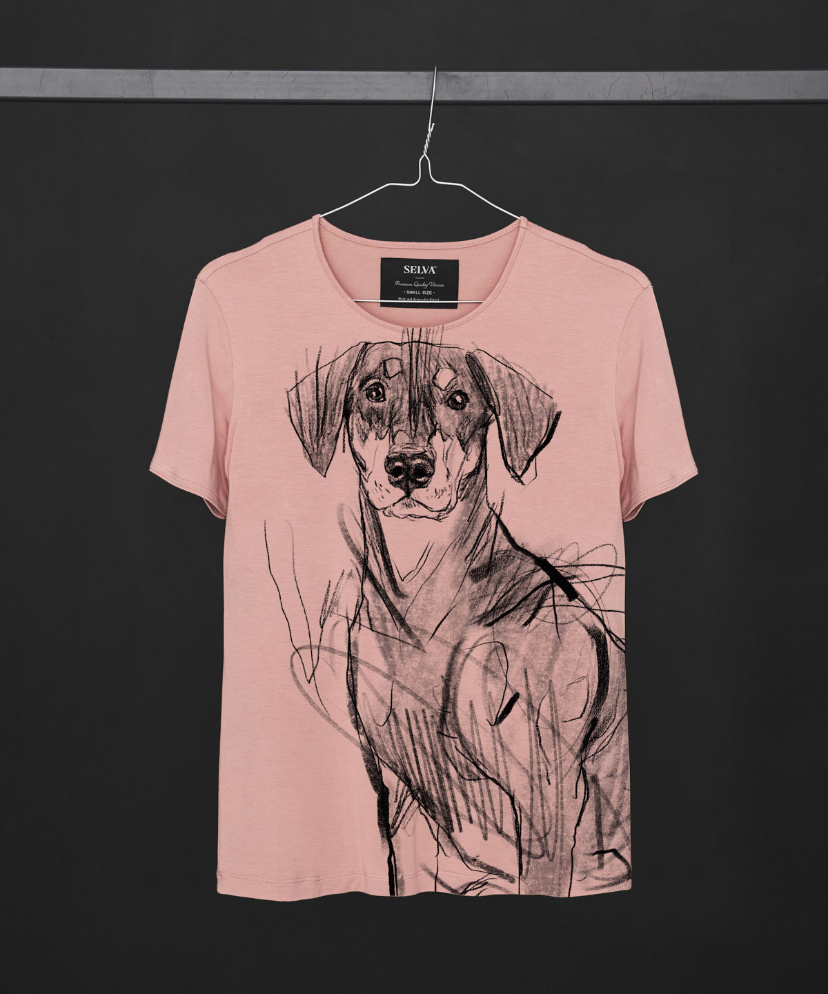 Pincher Dog light pink T-shirt Woman