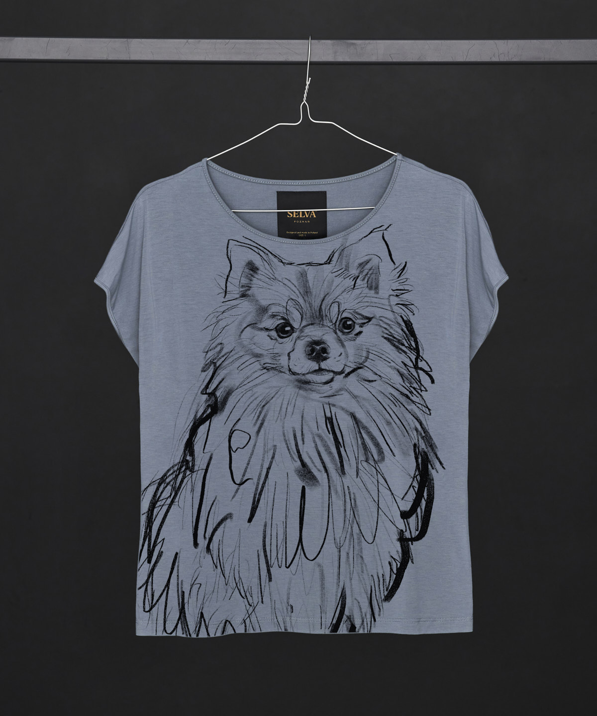Pomeranian Dog no.2 storm cloud T-shirt Woman