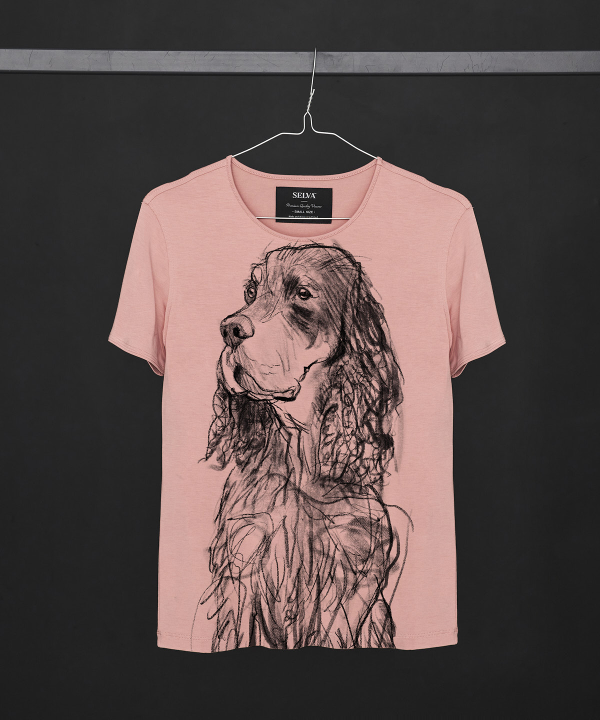 Scottish Setter Dog light pink T-shirt Woman