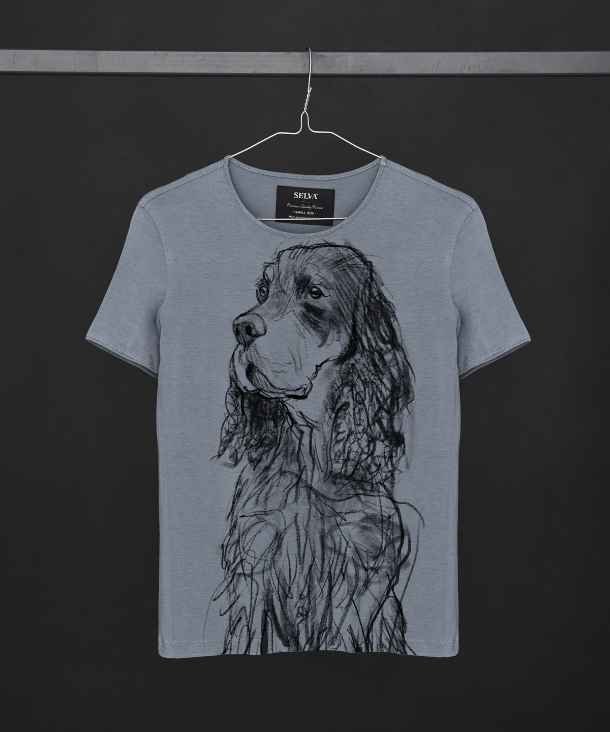 Scottish Setter Dog storm cloud T-shirt Woman