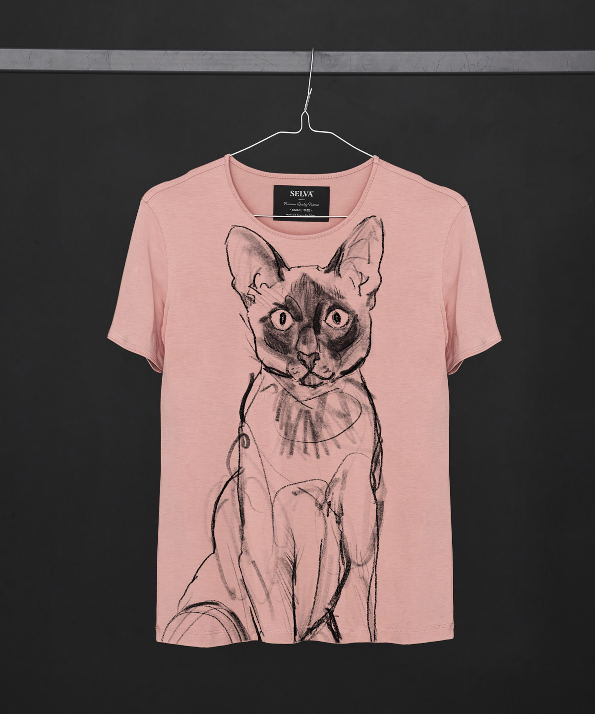 Siamese Cat light pink T-shirt Woman