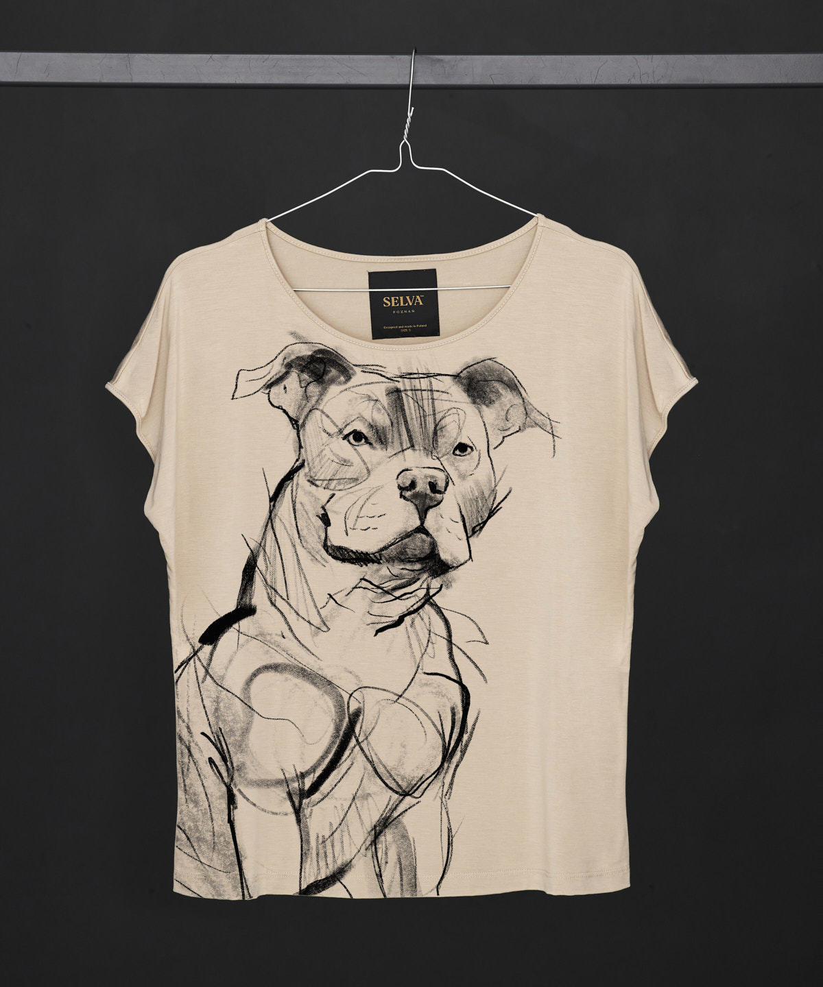 Staffordshire Bull Terrier Dog hummus T-shirt Woman