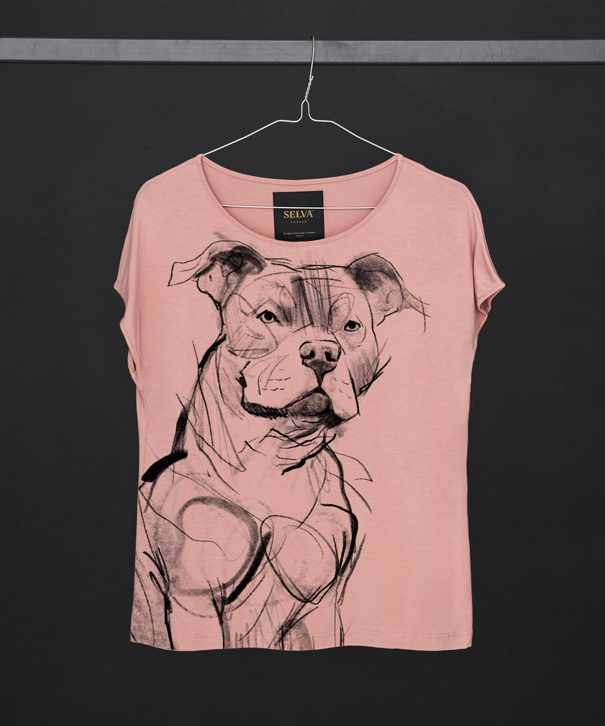 Staffordshire Bull Terrier Dog light pink T-shirt Woman