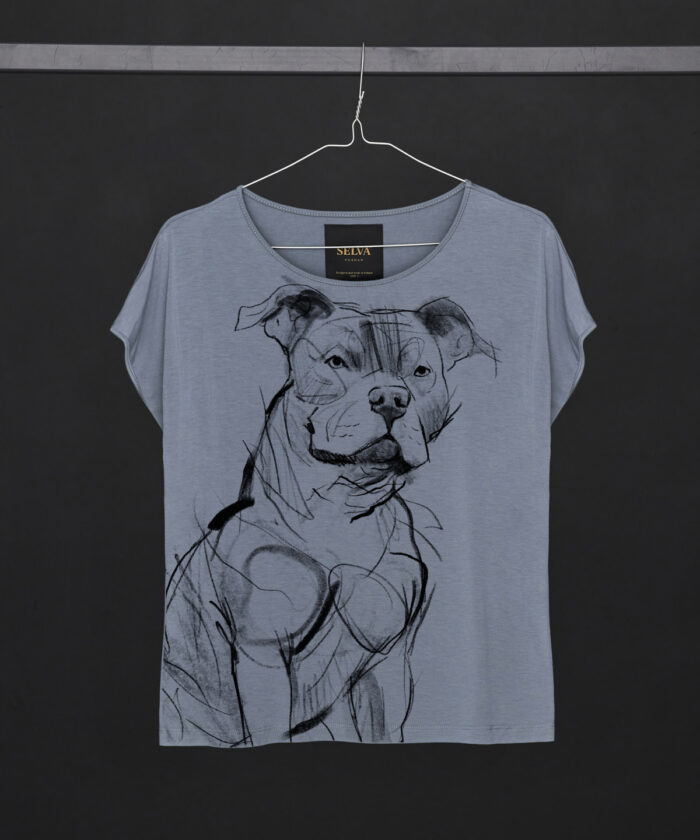 Staffordshire Bull Terrier Dog storm cloud T-shirt Woman
