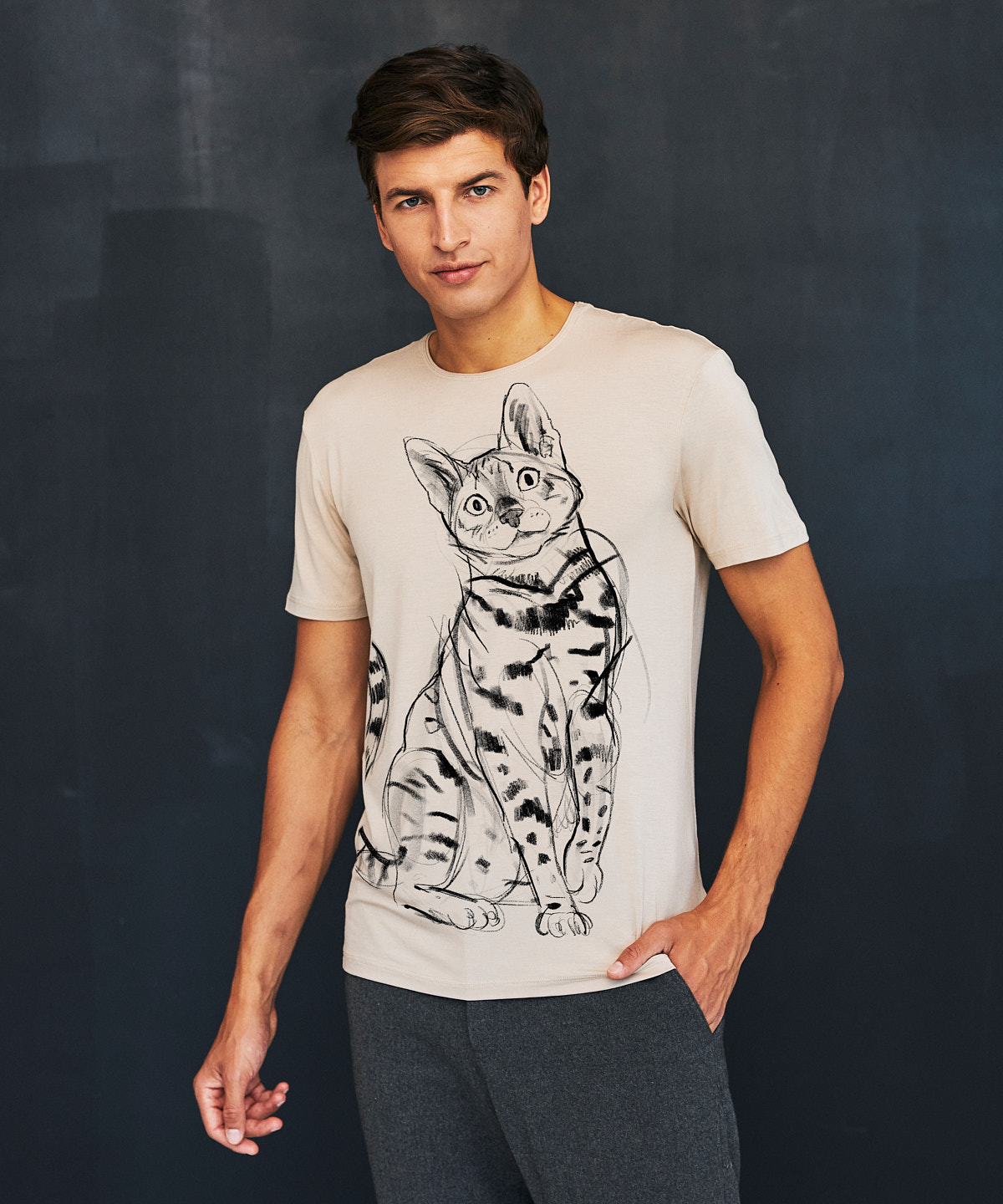 Bengal Cat hummus t-shirt MAN