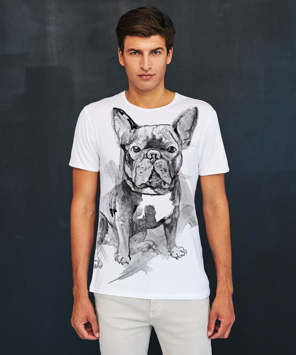 Bulldog white t-shirt MAN