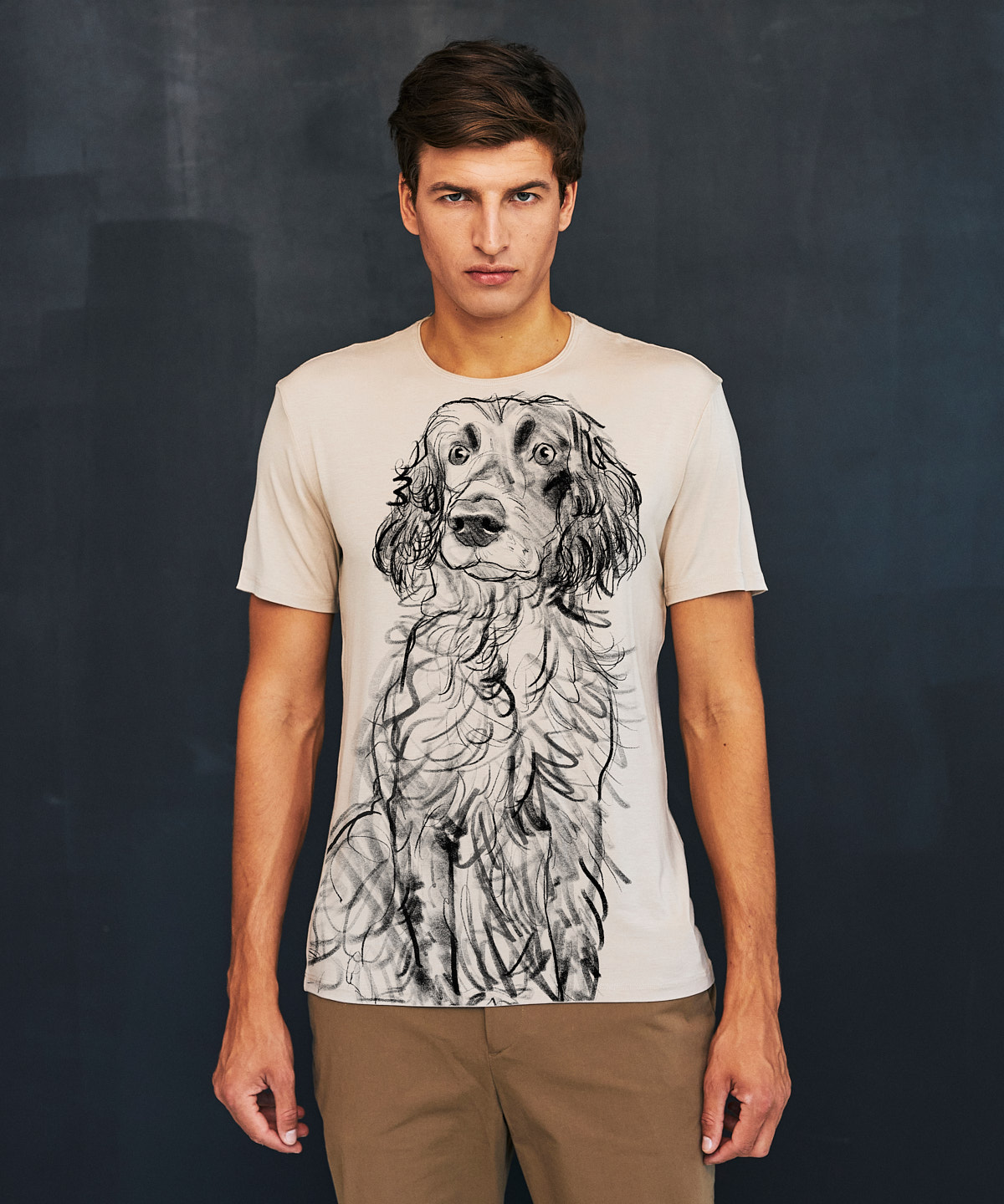 German Spaniel hummus t-shirt MAN