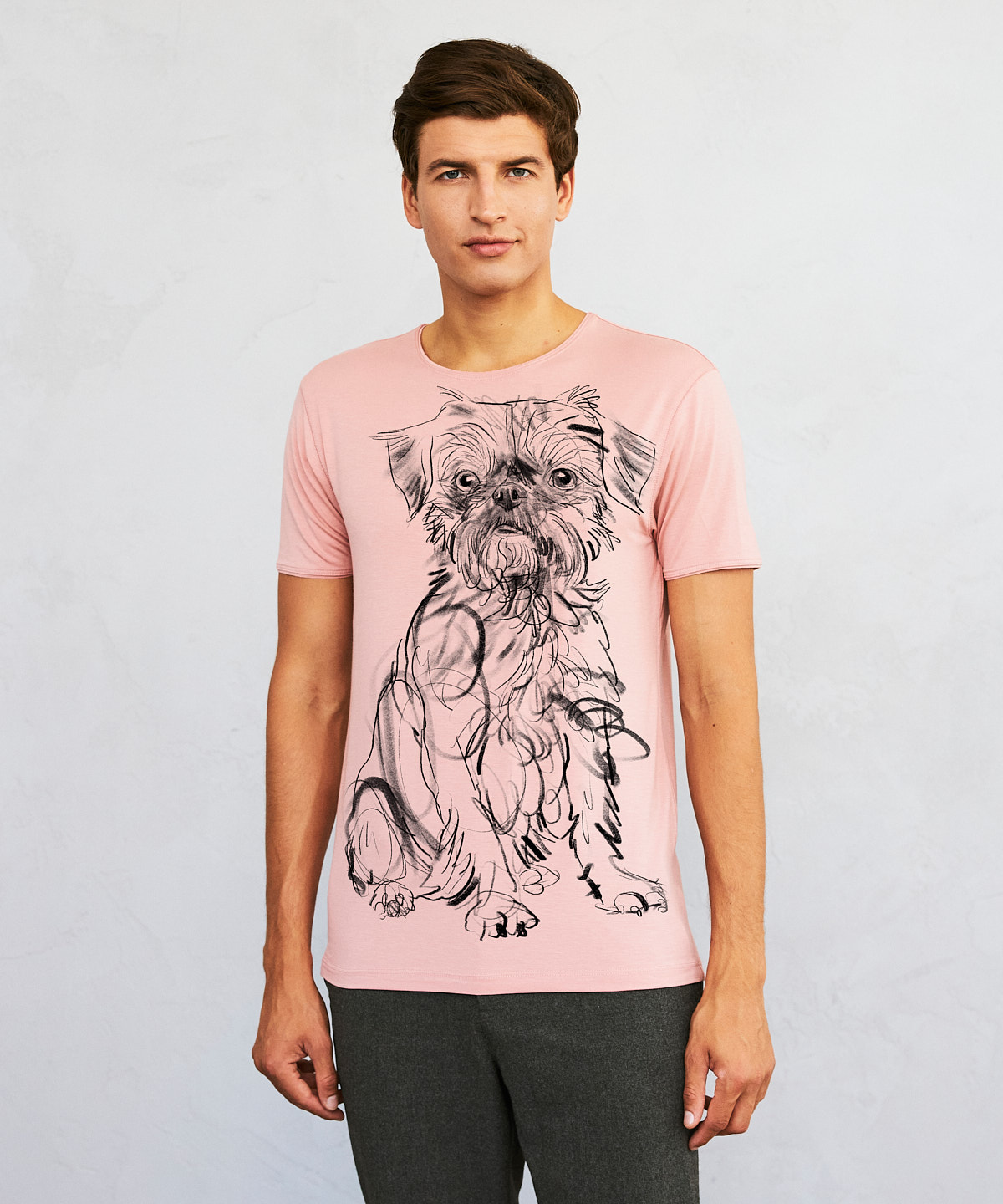 Griffon Brussels light pink t-shirt MAN