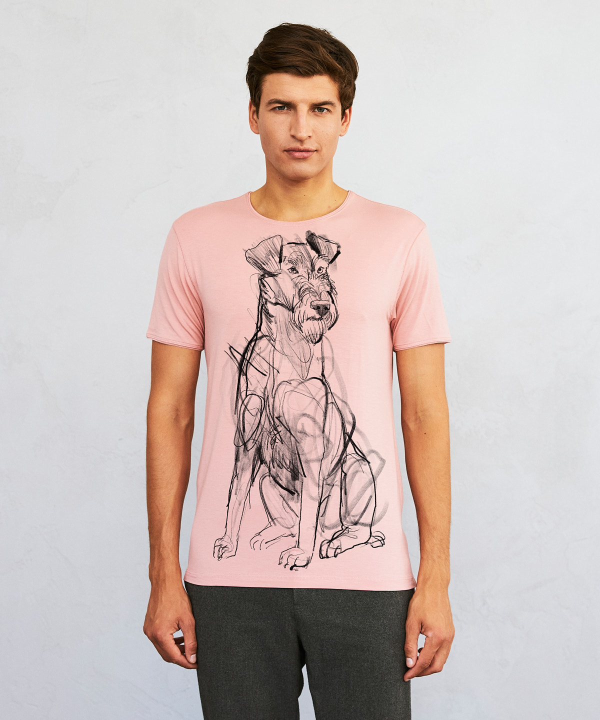 Irish Terrier light pink t-shirt MAN