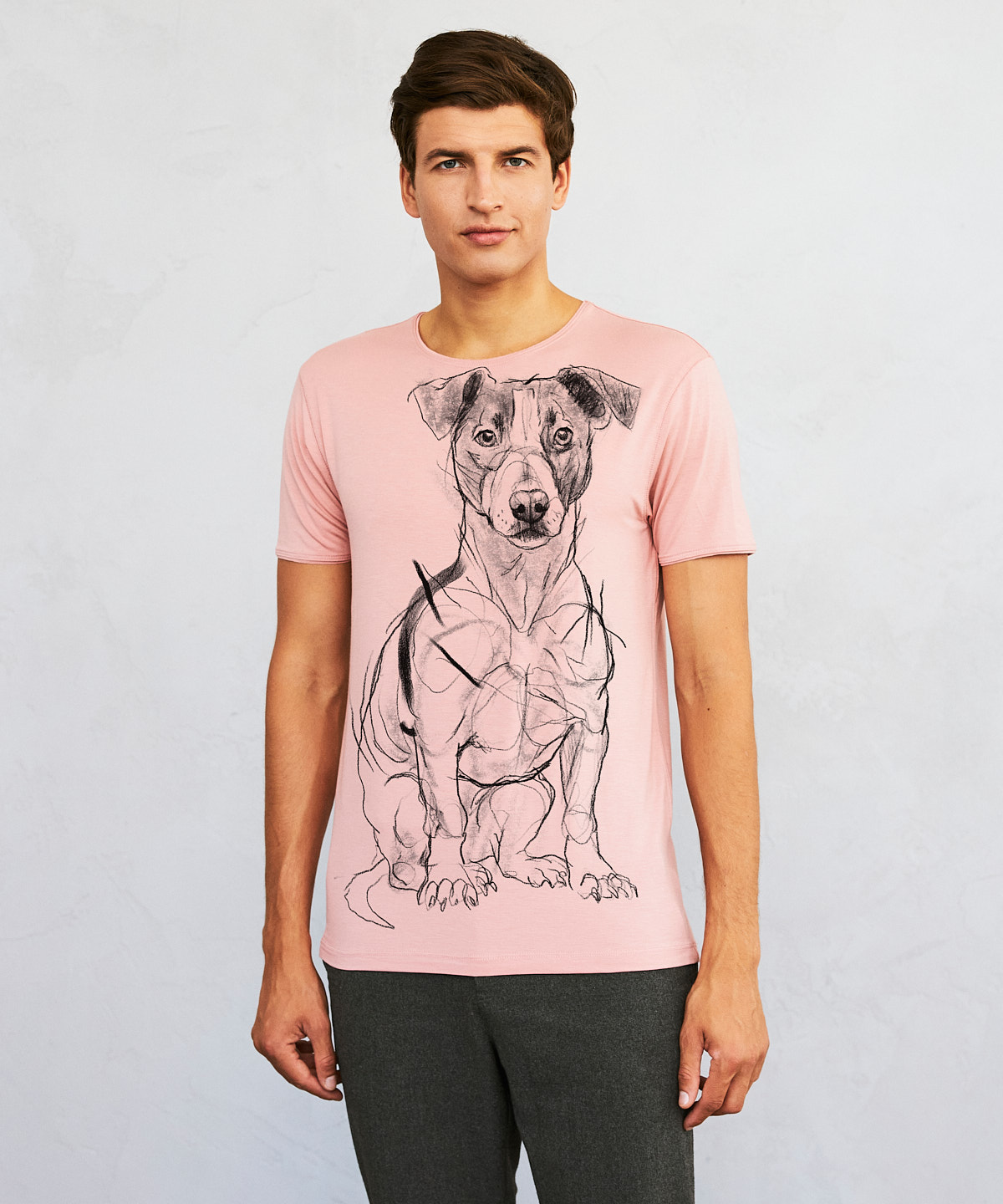 Jack Russel no.2 light pink t-shirt MAN
