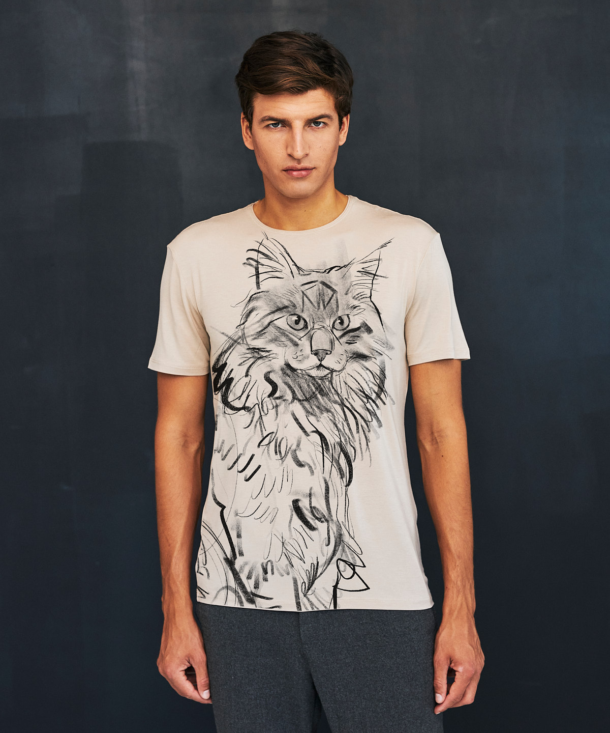 Norwegian Forest Cat hummus t-shirt MAN